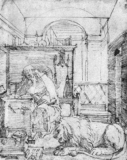 Albrecht Durer St Jerome in His Study France oil painting art